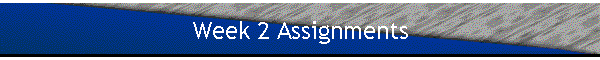 Week 2 Assignments